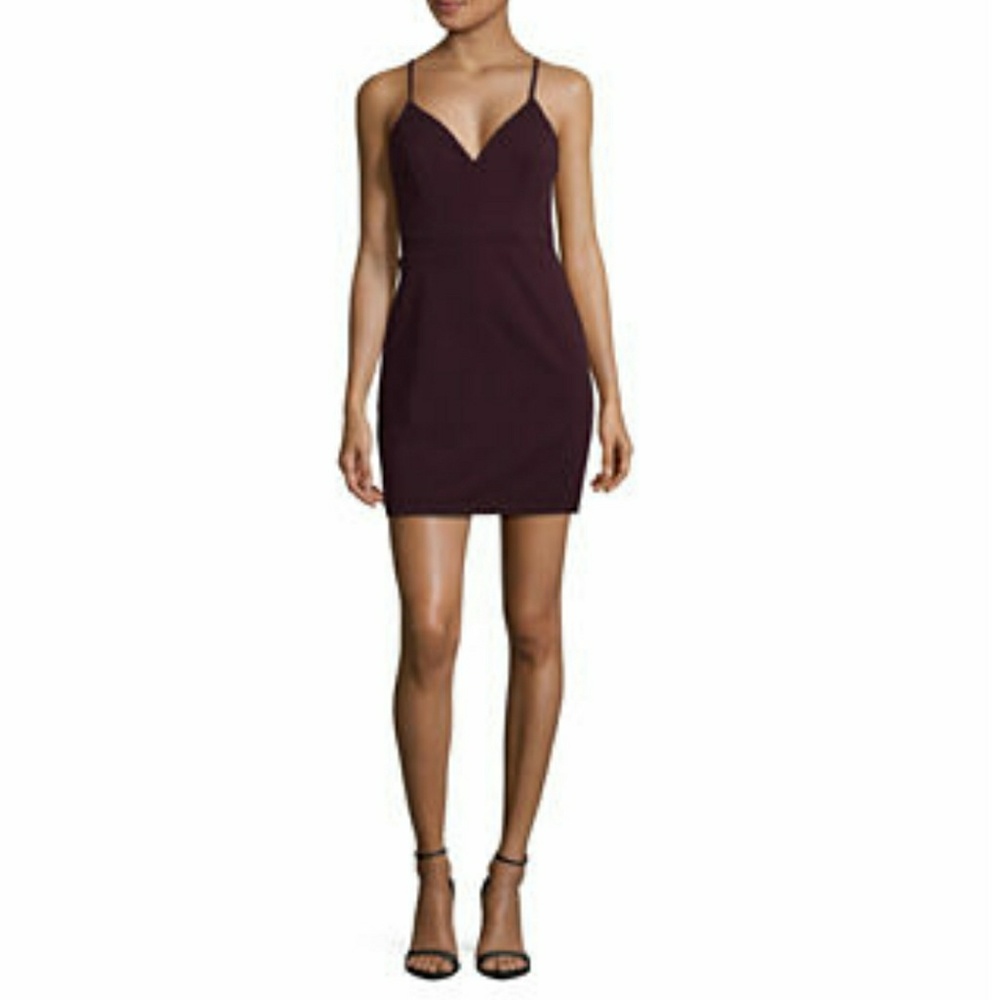 NWOT burgundy bodycon dress